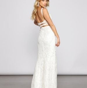 White windsor dress, Sz 7